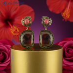 Load image into Gallery viewer, Ruby & Diamond Earrings for Women | Statement Jewelry
