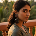 将图像加载到图库查看器中, Ruby & Diamond Earrings for Women | Statement Jewelry