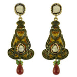 Load image into Gallery viewer, gold plating Tone Ruby Drop Earrings for Women | Statement Jewelry