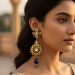 Load image into Gallery viewer, Lapis Lazuli Dangle Earrings for Women | Statement Jewelry