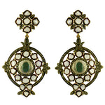 Load image into Gallery viewer, gold plating Emerald Earrings for Women | Statement Jewelry