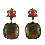 Load image into Gallery viewer, gold plating Ruby Quartz Earrings | Dangle Drop Earrings | Women's Jewelry