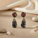 Load image into Gallery viewer, Sapphire & Ruby Drop Earrings for Women | Statement Jewelry