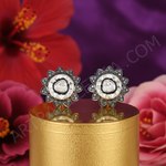 Load image into Gallery viewer, Gold & Diamond Flower Stud Earrings | Women's Jewelry Gift