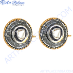 Load image into Gallery viewer, Gold and diamond stud earrings, a luxurious jewelry option with a gold setting and sparkling diamonds.