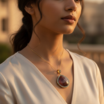 Load image into Gallery viewer, gold plating Ruby Pendant Necklace for Women | Gemstone Jewelry Gift