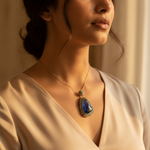 Load image into Gallery viewer, Sapphire & Diamond Pendant for Women | Vintage Style Jewelry