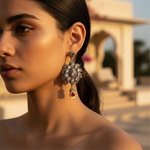 Load image into Gallery viewer, Vintage Ruby & Diamond Pendant | Floral Design | For Women