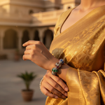 Load image into Gallery viewer, Gemstone Beaded Charm Beads | Silver Bead for Bracelet & Jewelry