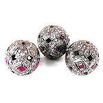 Load image into Gallery viewer, Silver Ruby & Onyx Bead Jewelry for Women | Luxury Gift