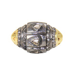 Load image into Gallery viewer, Beaded Silver Ring with Diamonds | Luxury Ring for Women