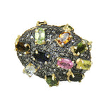 Load image into Gallery viewer, Gemstone Cocktail Ring | Multi-Stone Ring for Women