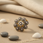 Load image into Gallery viewer, gold plating Diamond Flower Ring | Women's Floral Ring | Gift