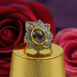 将图像加载到图库查看器中, 镶嵌宝石和钻石的黄金戒指 | 女士戒指