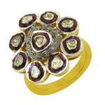 Load image into Gallery viewer, gold plating Ring with Diamond Cluster | Women's Ring | Statement Jewelry