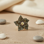 Load image into Gallery viewer, gold plating Flower Ring with Diamonds | Luxury Women's Jewelry