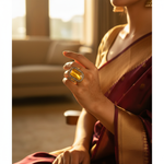 Load image into Gallery viewer, Yellow Stone Cocktail Ring | gold plating Plated Silver Ring for Women
