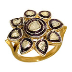 Load image into Gallery viewer, gold plating Ring with Diamond & Enamel | Flower Design | For Women