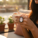 将图像加载到图库查看器中, 女士金戒指,镶嵌白色宝石和黑色宝石。