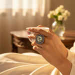 Load image into Gallery viewer, gold plating Ring with Blue Topaz Gemstone | For Women | Daily Wear