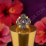 Load image into Gallery viewer, Ruby & Diamond Ring for Women | Gold & Silver Filigree Ring