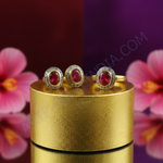 Load image into Gallery viewer, Ruby Earrings & Ring Set | Gold Plated Jewelry | Gift for Her