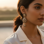 Load image into Gallery viewer, gold plating Teardrop Earrings with Diamonds | Luxury Jewelry for Women