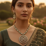 Load image into Gallery viewer, gold plating Kundan Necklace Set | Indian Bridal Jewelry for Women