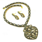 Load image into Gallery viewer, gold plating Filigree Necklace & Earrings Set | Women's Jewelry Gift