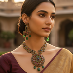 Load image into Gallery viewer, Ruby & Emerald Earrings Set for Women | Luxury Jewelry