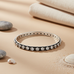 Load image into Gallery viewer, Silver Cubic Zirconia Bangle Bracelet for Women | Daily Wear