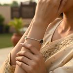 Load image into Gallery viewer, 925 Silver Peridot Bangle Bracelet for Women | Gemstone Jewelry