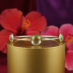 Load image into Gallery viewer, 925 Silver Peridot Bangle Bracelet for Women | Gemstone Jewelry