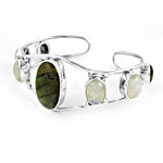 Load image into Gallery viewer, 925 Sterling Silver Gemstone Cuff Bracelet for Women