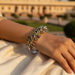 Load image into Gallery viewer, 925 Silver Amethyst & Peridot Cuff Bracelet for Women | Gift