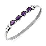 Load image into Gallery viewer, 925 Silver Amethyst Bracelet for Women | Gemstone Jewelry Gift