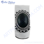 Load image into Gallery viewer, 925 sterling silver money clip with oval black onyx gemstone center