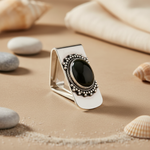 Load image into Gallery viewer, 925 Silver Onyx Money Clip for Men | Gift for Him