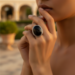 Load image into Gallery viewer, 925 Silver Onyx Ring for Women | Statement Jewelry