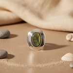 Load image into Gallery viewer, 925 Silver Labradorite Ring | Oval Gemstone Ring for Women