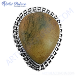 Load image into Gallery viewer, Sterling silver gemstone ring with a unique silver design, perfect as a gift