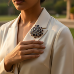 Load image into Gallery viewer, Garnet Cluster Ring in 925 Silver for Women | Statement Jewelry