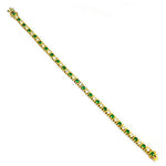 Load image into Gallery viewer, Emerald & Diamond Tennis Bracelet | gold plating Finish | Women's Jewelry