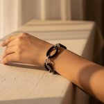 Load image into Gallery viewer, Silver and Black Oval Link Bracelet | Women's Fashion Jewelry