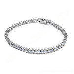 Load image into Gallery viewer, Silver Bracelet with White Gemstones for Women | Tennis Bracelet