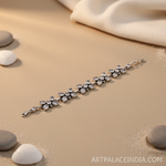 Load image into Gallery viewer, Silver Cubic Zirconia Flower Bracelet for Women | Party Wear