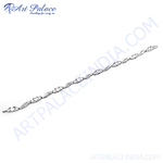 将图像加载到图库查看器中, Silver chain bracelet with sparkling cubic zirconia stones, perfect for party wear and gifting.