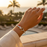 Load image into Gallery viewer, Silver Coral & Diamond Bracelet for Women | Gift Jewelry