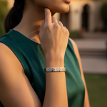 Load image into Gallery viewer, Silver Geometric Link Bracelet for Men | Everyday Jewelry