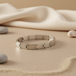 Load image into Gallery viewer, Silver Geometric Link Bracelet for Men | Everyday Jewelry